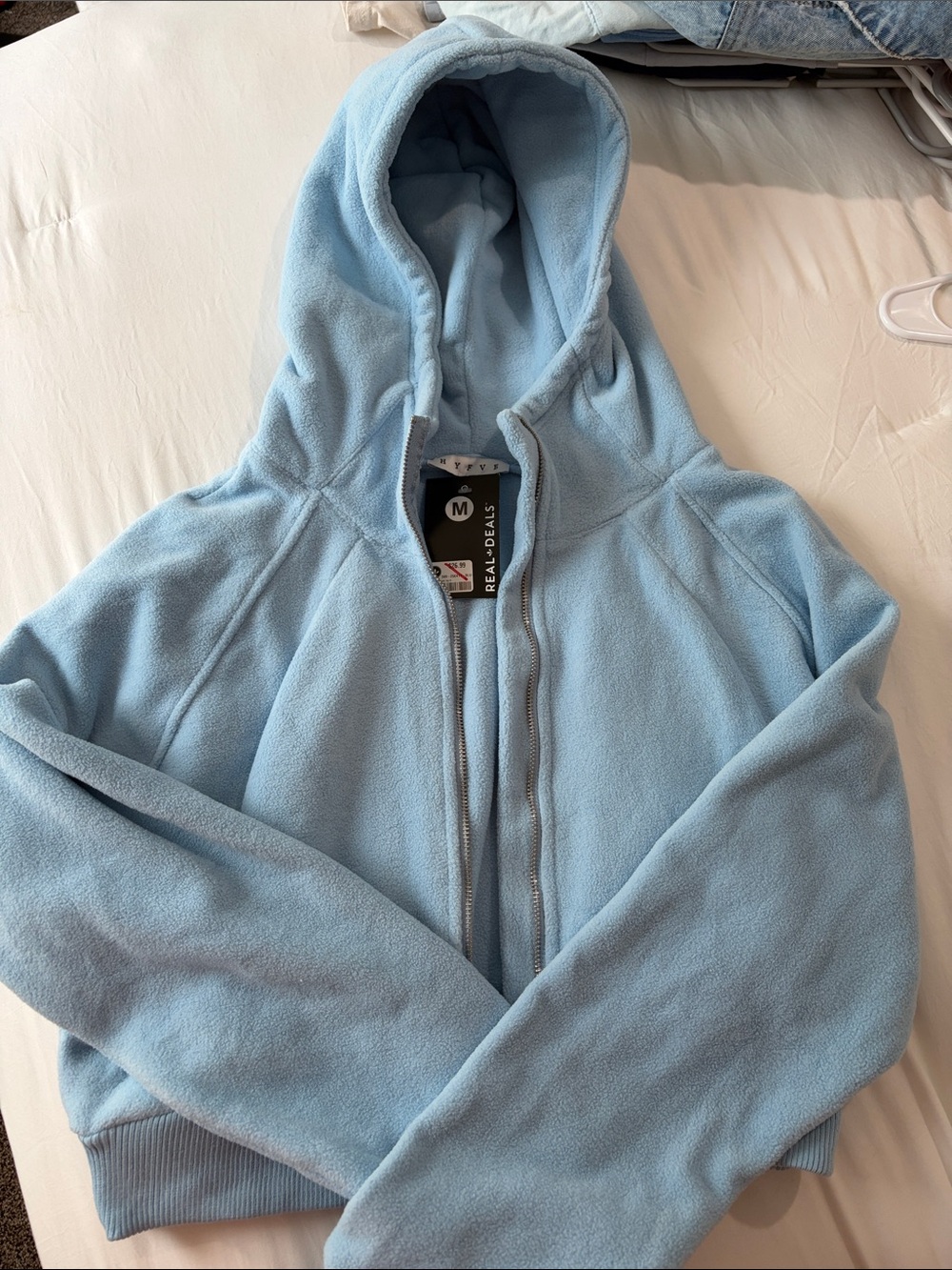 HYFVE Light Blue Fleece Zip-Up Hoodie